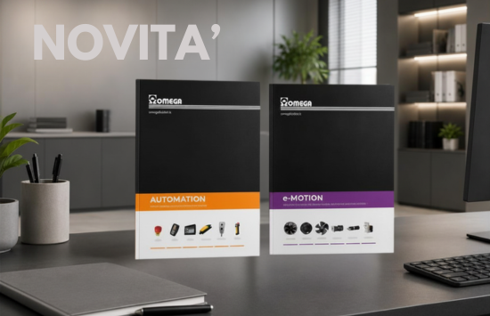 Brochure e-Motion e Automation - Novità Nuove borchure e-Motion e Automation su scrivania.